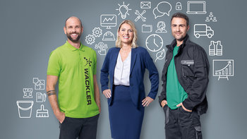 Wackler Service Group Website: Ansicht Personen zu den einzelnen Geschäftsbereichen