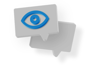 Icon Sprechblase mit Auge