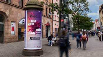 Litfasssäule mit Unverhörbar
