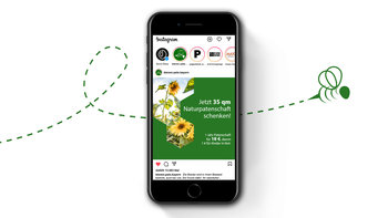 Bienen Pate Insta-Post Auflösungsbild "Jetzt Naturpatenschaft schenken"