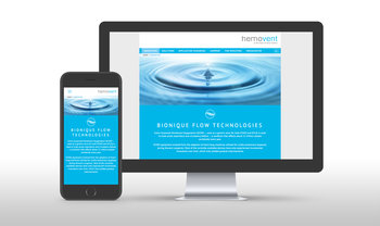 Hemovent Website auf Monitor und Smartphone