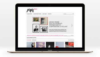 Bildschirmansicht der 99Edition Website