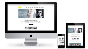 CALIDA-Landingpage: Ansicht PC, Smartphone, Tablet
