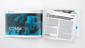 Curt Innenseite mit Bloom Anzeige COME ON Und Bewerbung Nuernberg zur Kulturhauptstadt