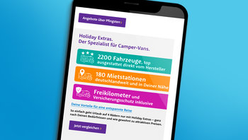 HX Newsletter Ausschnitt mit den wichtigsten HX Camper Benefits