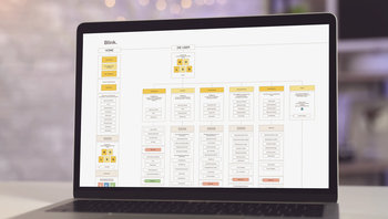Konzeptionsphase - Wireframe der Blink-Website