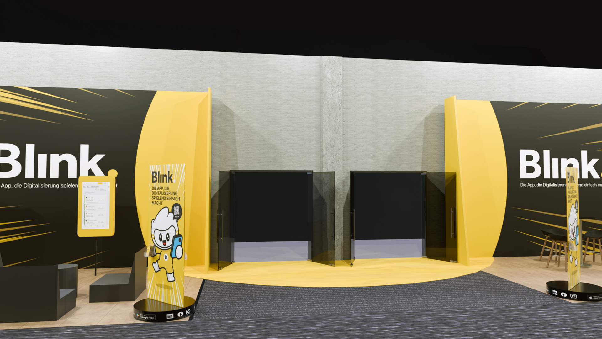 Mittelteil Messestand