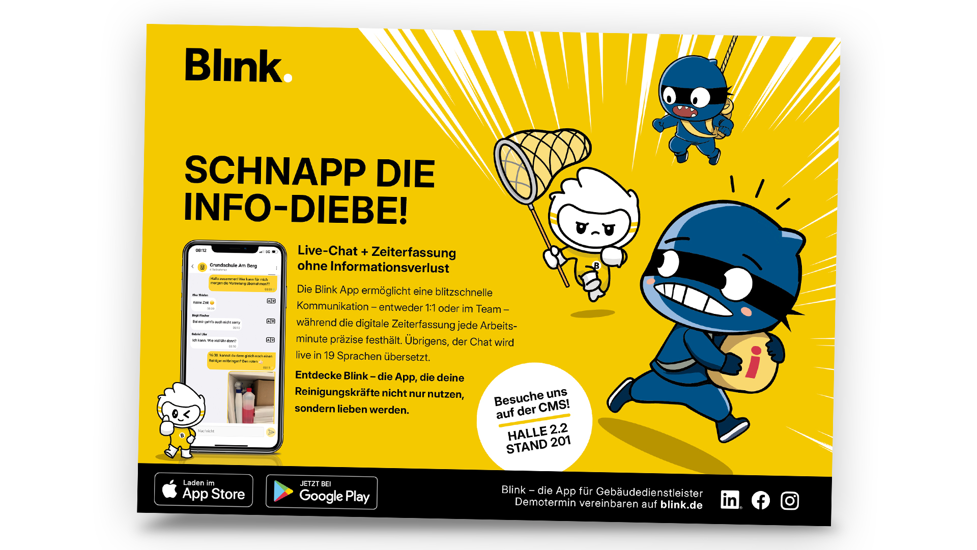 Blinky mit Fangnetz und Räuber