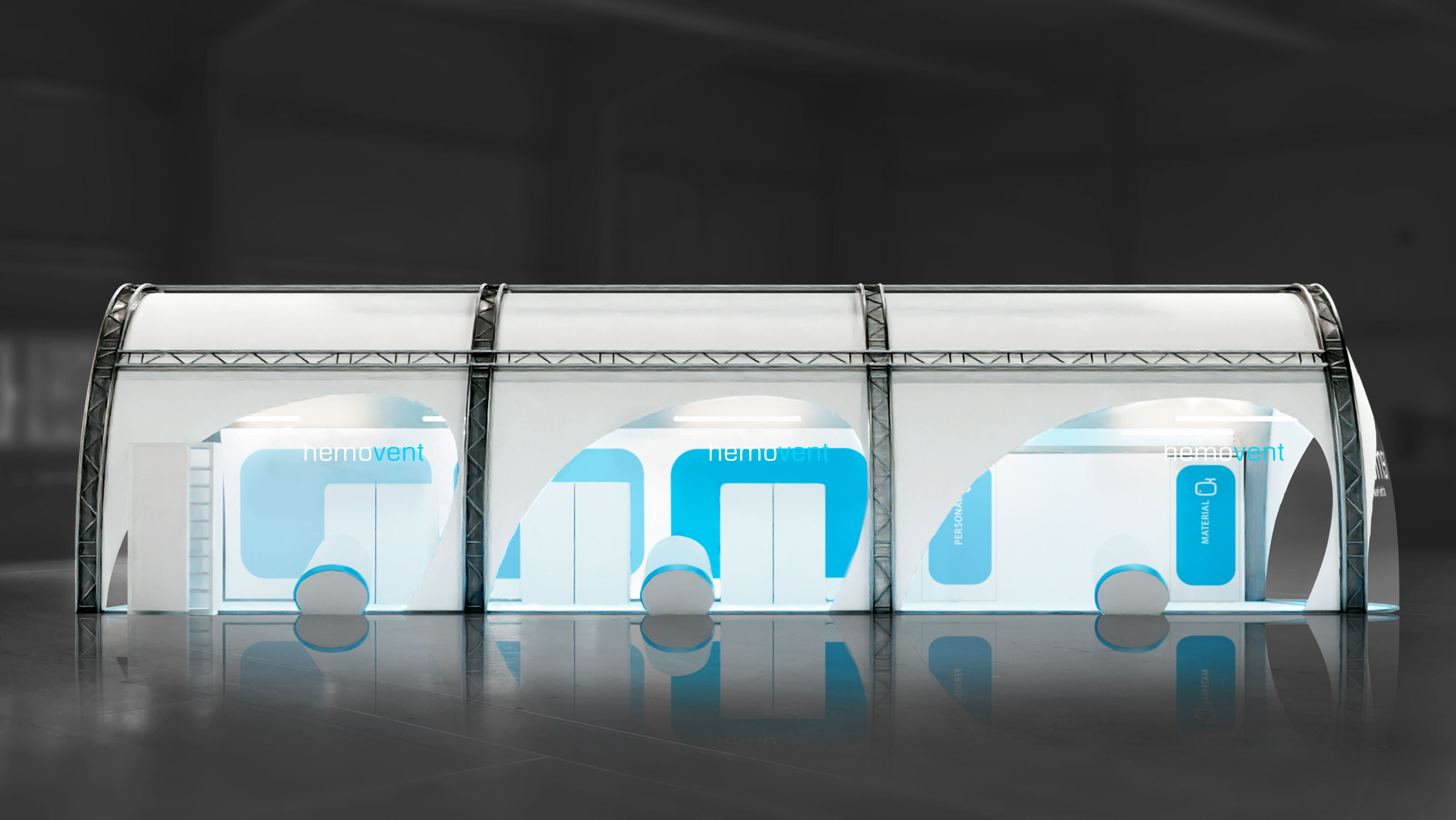 Komplettansicht des Hemovent Reinraums