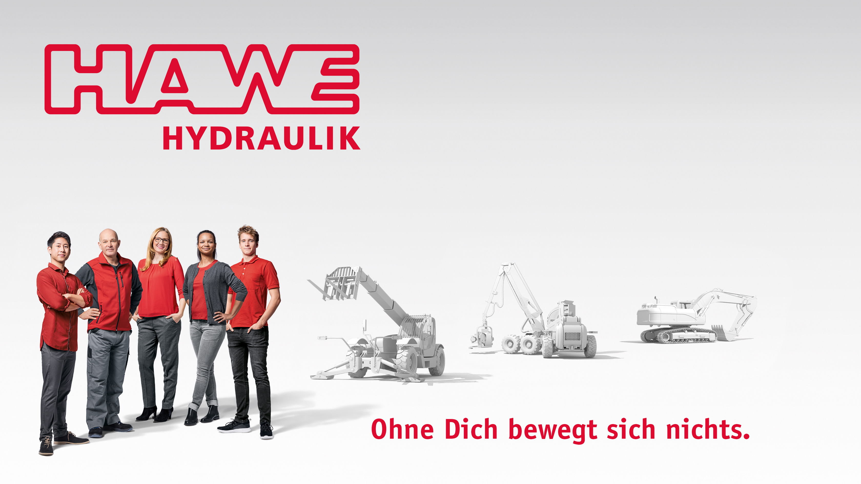 Hawe Kampagne Gruppenmotiv "ohne dich bewegt sich nichts"