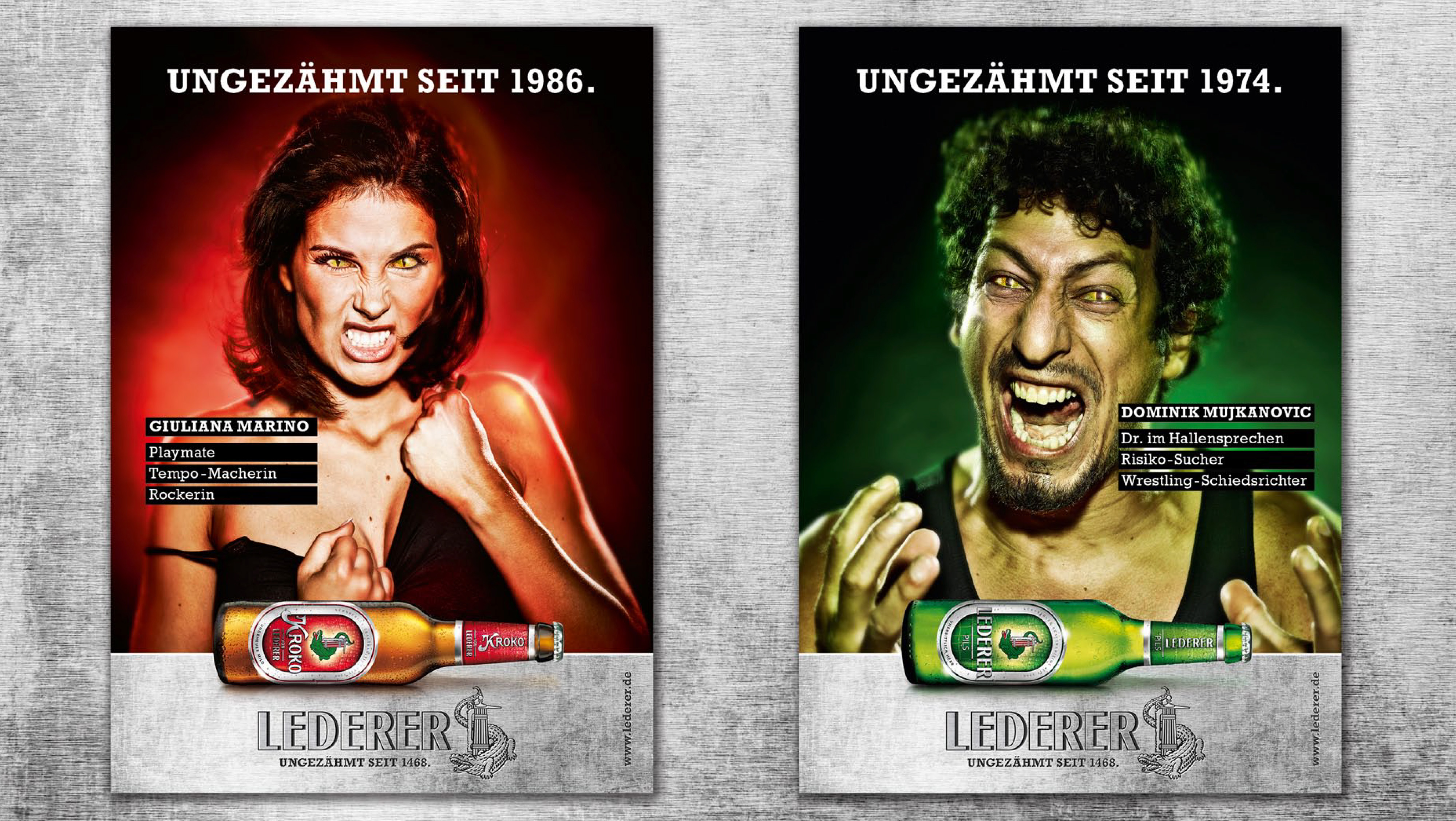 2 Beispiele für Lederer Testimonial-Kampagne