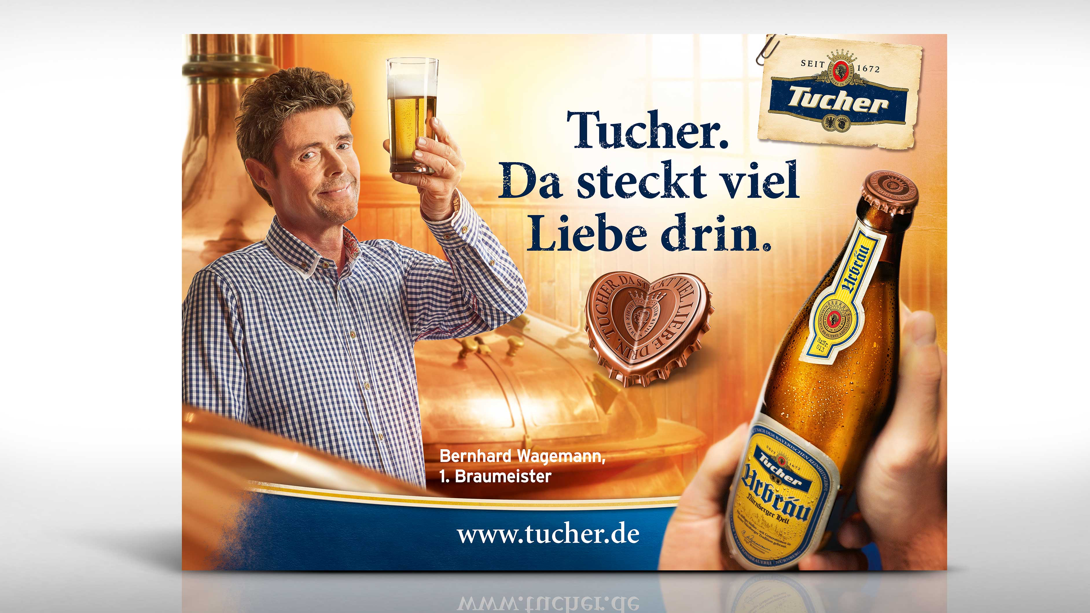 Tucher Mitarbeiterkampage: Mitarbeiter mit Tucher Urbräu