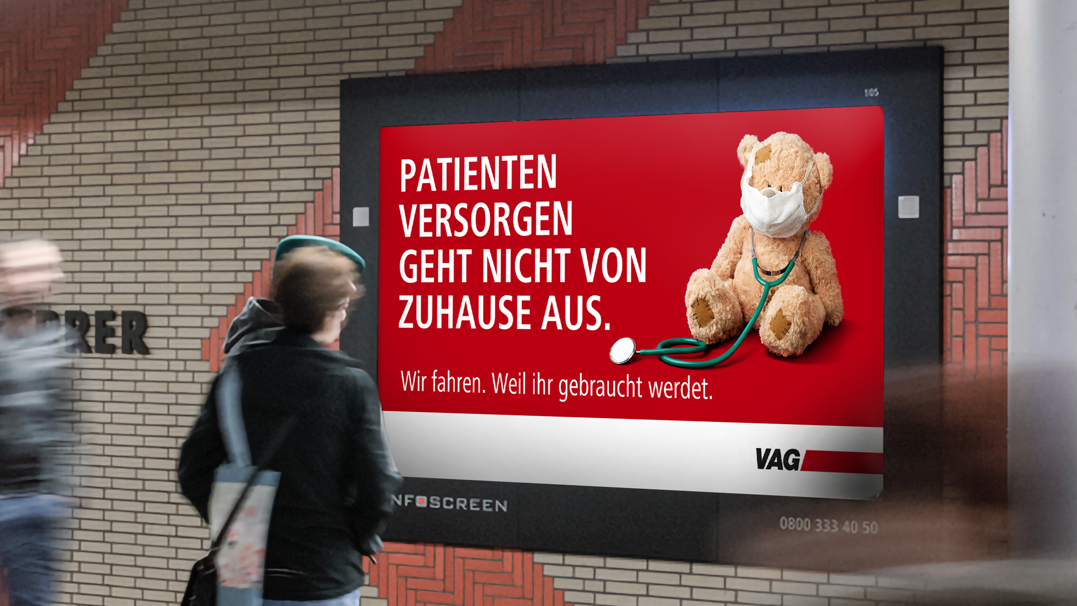 Vag Wir sind da Kampagne auf Infoscreen
